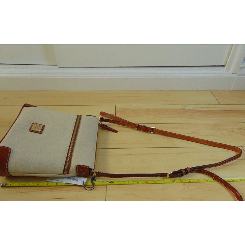 Dooney & Bourke Pebble Grain Crossbody Bag Bone Leather Gold Hardware R264 NWD